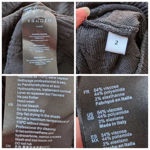 Sandro  Black Knit Dress 2 /Medium / US 6 - Picture 10 of 14